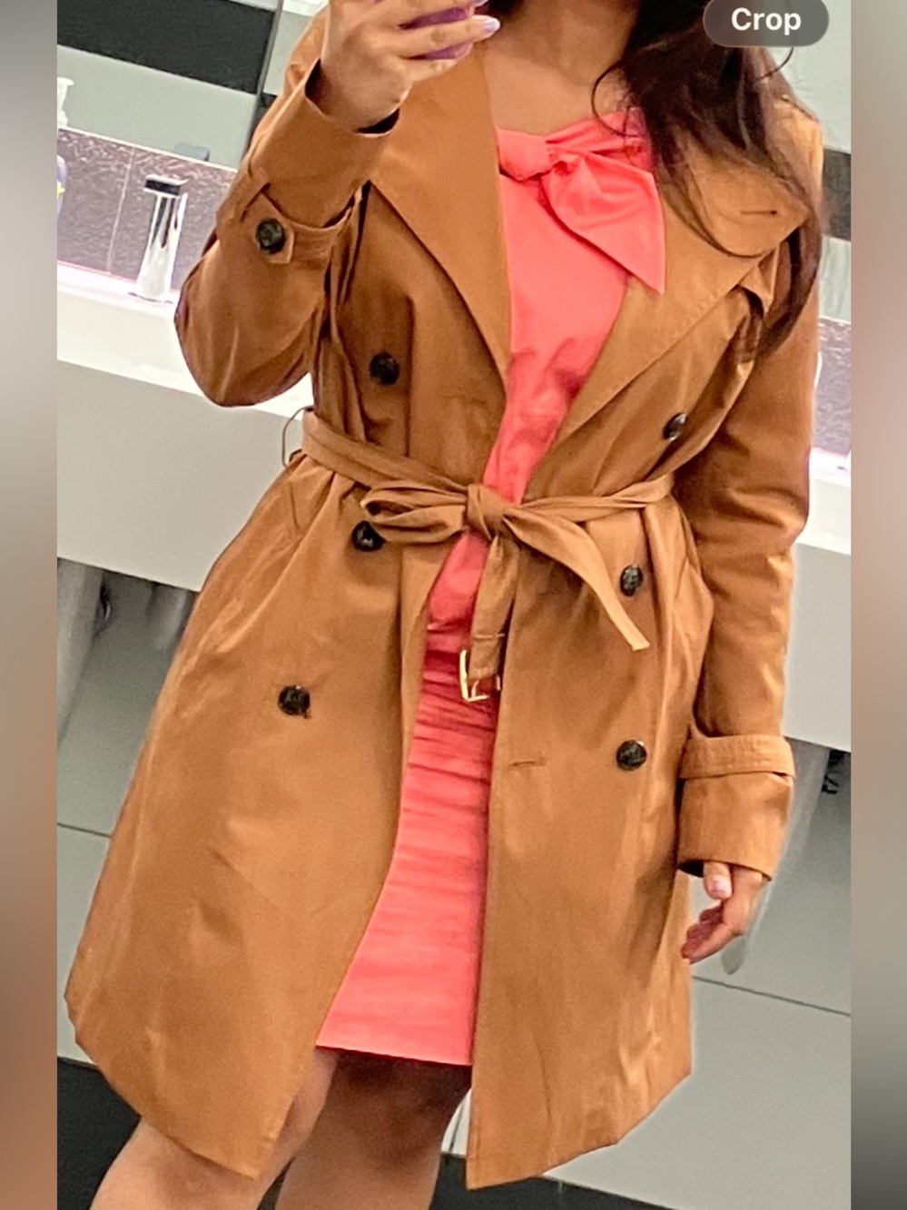 Cole Haan Classic Tan Trench Coat, Brown Girl’s Nude - like new, size XS